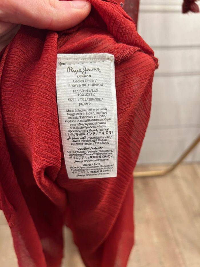 Robe longue Rouge Pepe Jeans L / 40 neuve - photo numéro 8