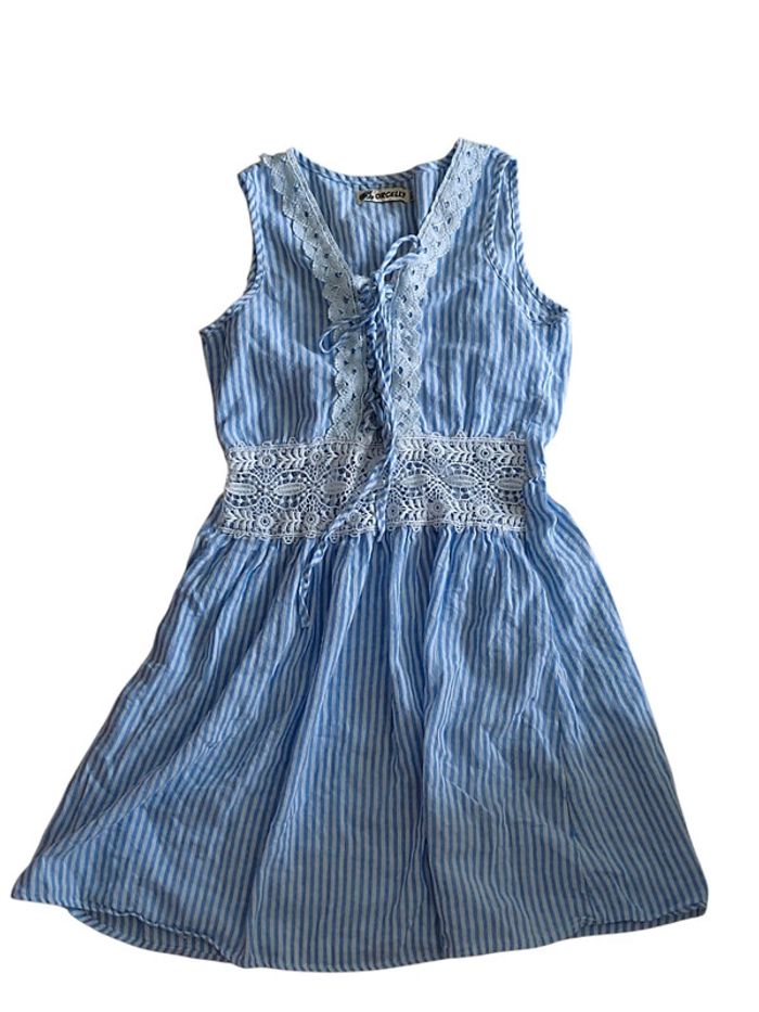 Robe brodée à rayure - photo numéro 2