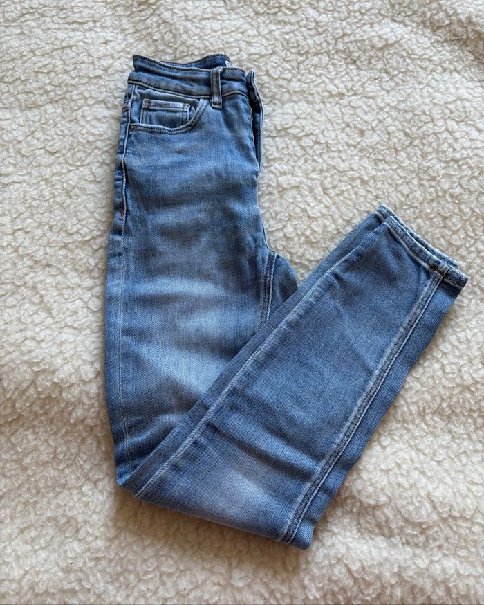 Jeans slim bleu taille haute pimkie très bon état
