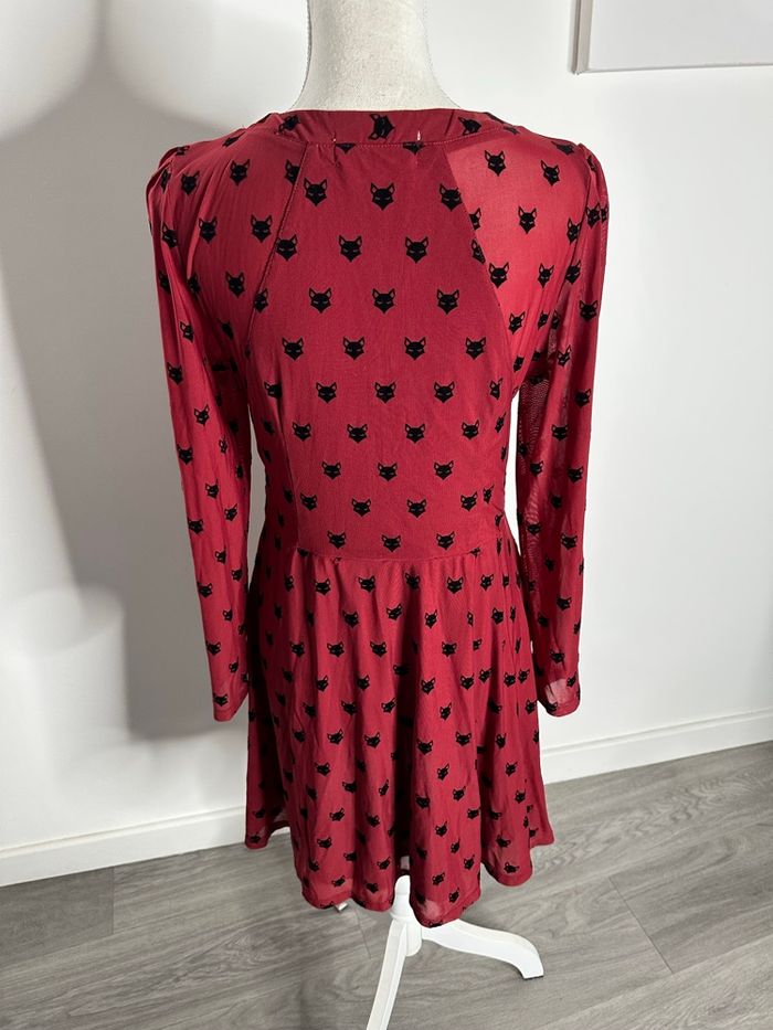 Robe tulle mesh renard noir et rouge bordeaux Migle + Me T40 L - photo numéro 7