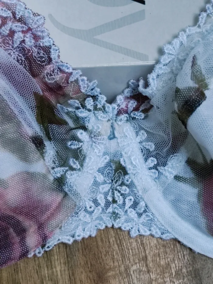 👄 rosée 🌸 soutien gorge tulle brodé - photo numéro 4