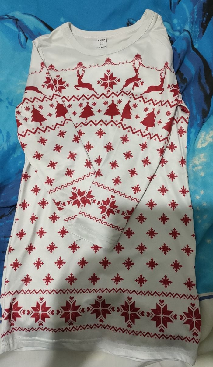 Lot de 2 robes mère/ fille motif Noël fille 6 ans et femme taille L - photo numéro 2