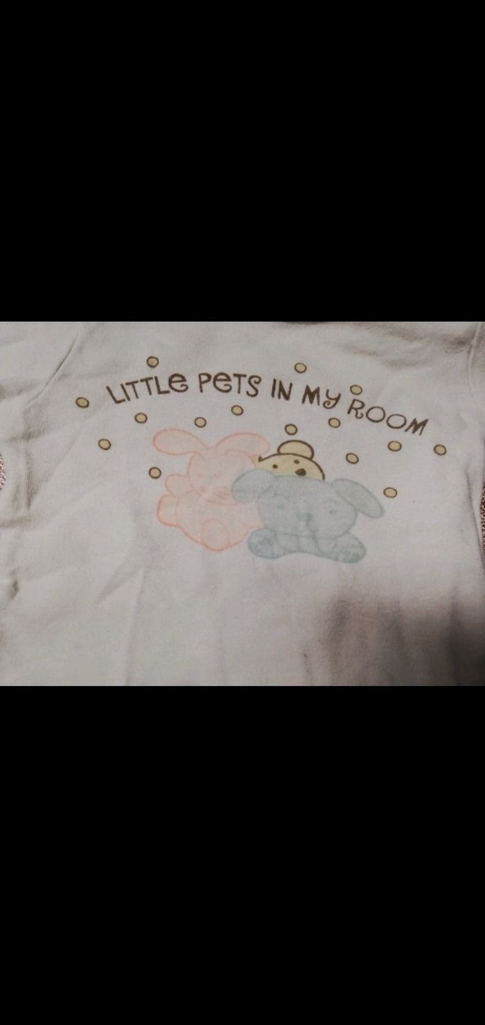 Tee shirt 3 mois crème chiots - photo numéro 2