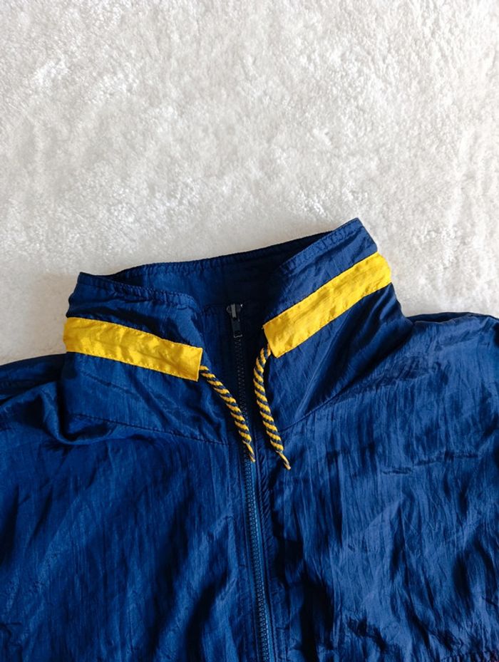 Veste vintage Venezia 80s/90s M Style rétro streetwear bleu marine bandes rouge et jaune mixte - photo numéro 6