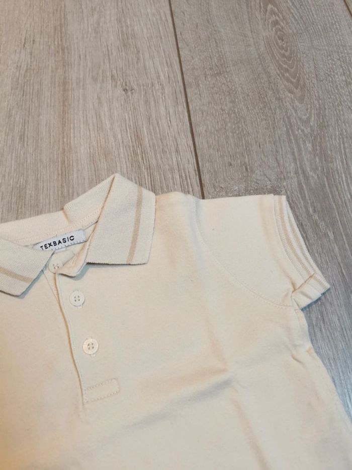 Polo manches courtes beige - photo numéro 2