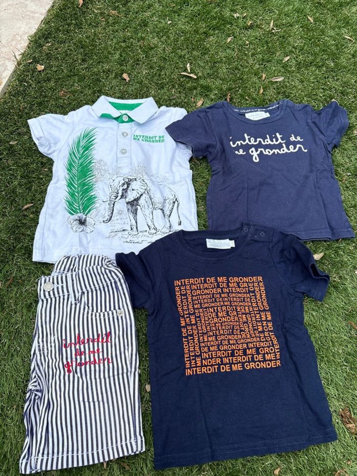 Lot de 4 vêtements Interdit de me Gronder.