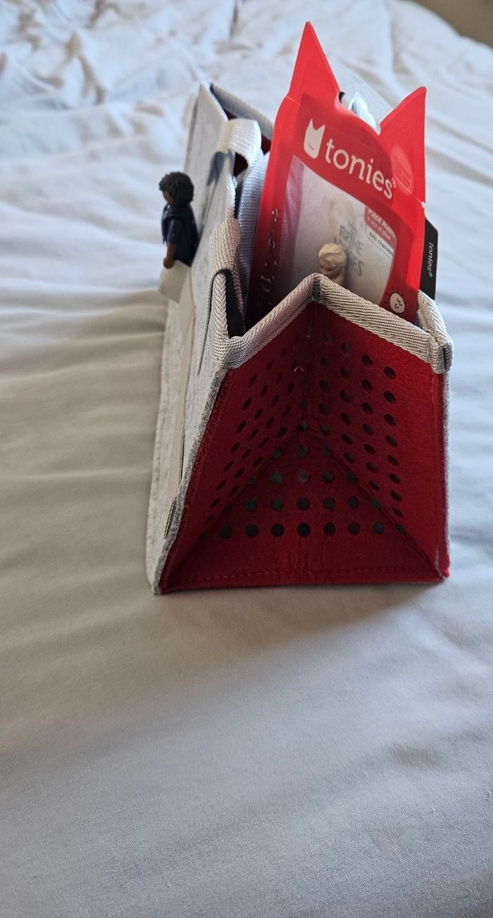 Sac de rangement pour tonies box neuf rouge - photo numéro 3
