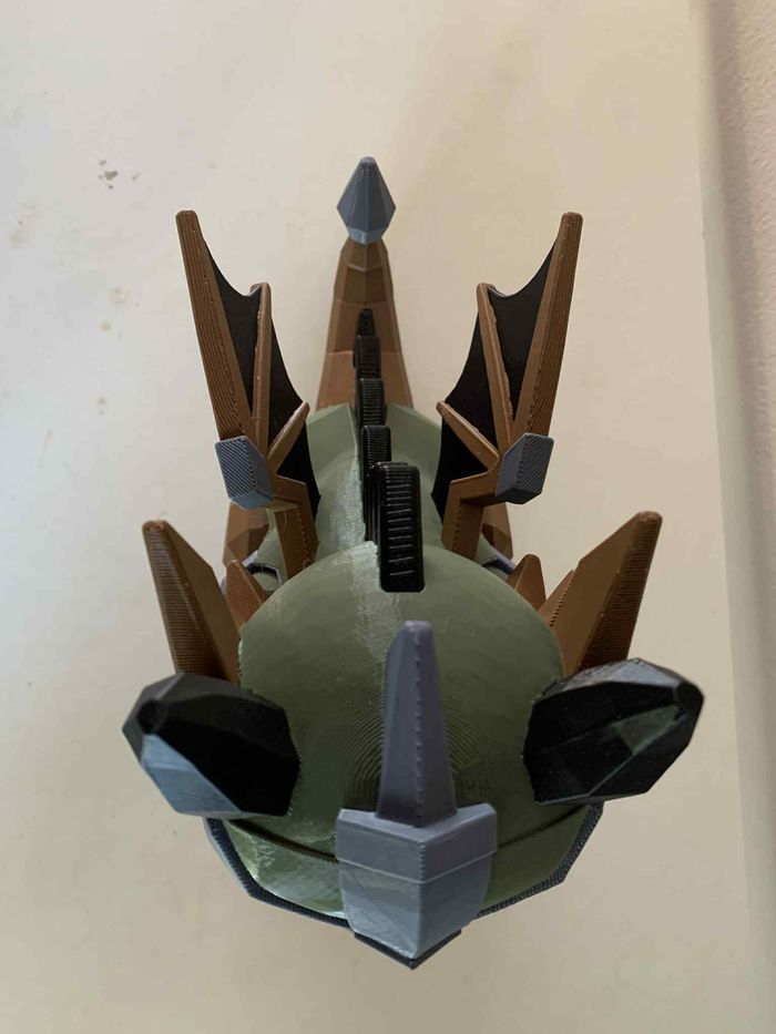 Dragon en armure – Figurine fantasy – Impression 3D multicolore - photo numéro 2