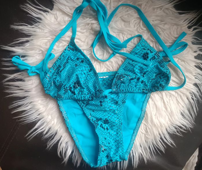Maillot de bain 2 pièces excellent état bleu turquoise