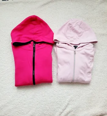 Lot 2 gilets à capuche 12 ans