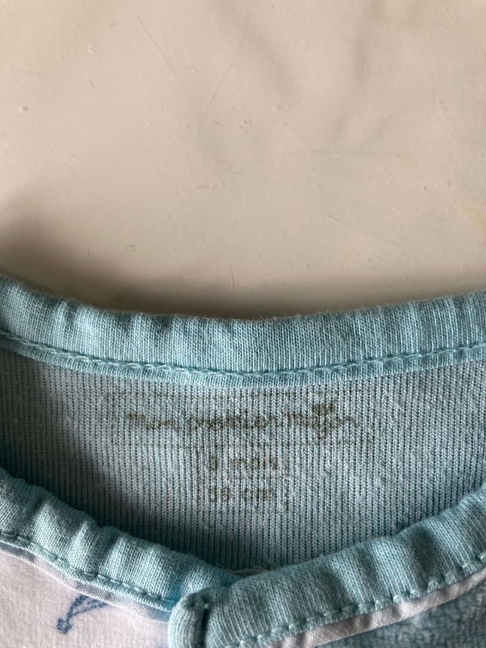 Pyjama velours Sergent Major blanc et bleu 3 mois - photo numéro 3