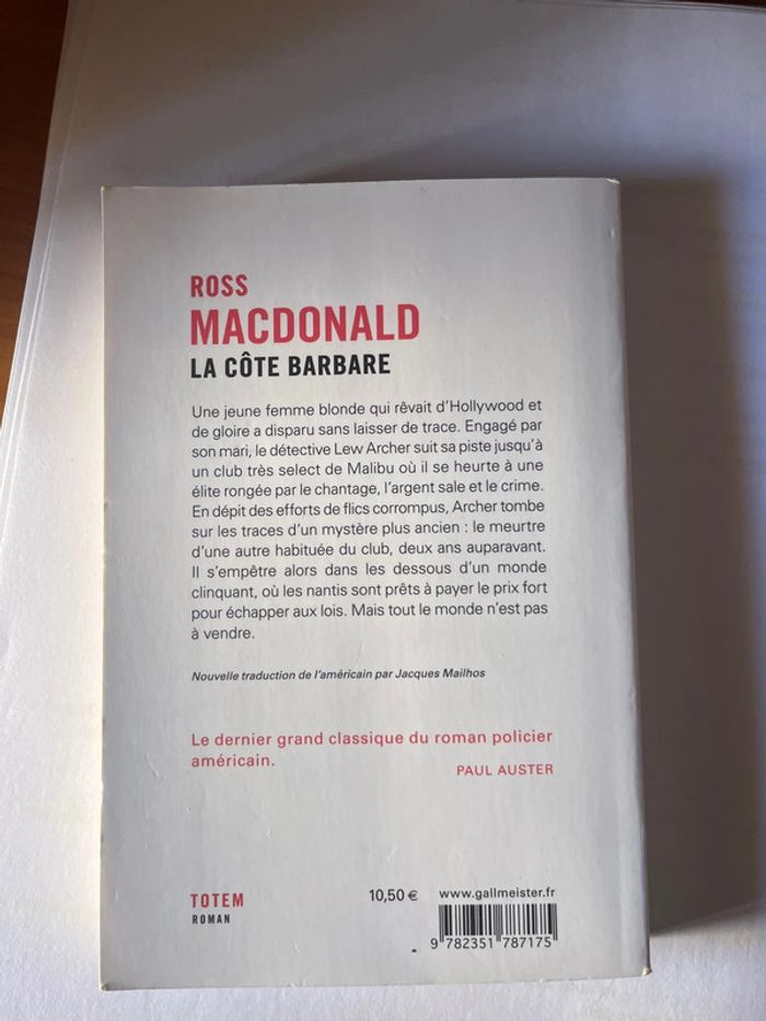 La côte barbare Ross McDonald (policier) - photo numéro 2