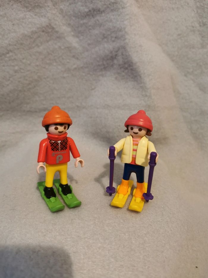 Playmobil enfants skieurs
