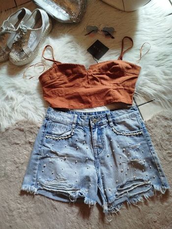 Short perles NINA CARTER Denim