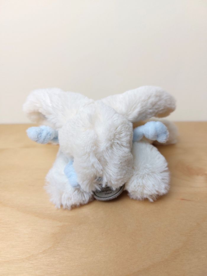 Peluche lapin blanc Doudou et compagnie bleu bonbon 15 cm DC2673 Philips Avent - photo numéro 5