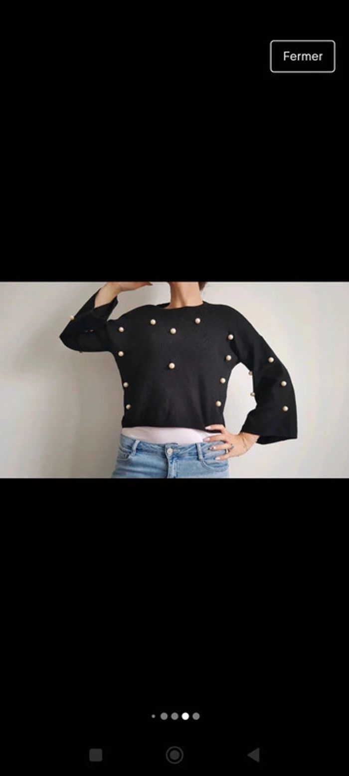 🍁 PULL manches larges avec perles - photo numéro 5