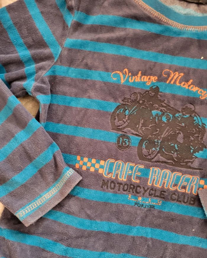 Haut polaire motif moto 8 ans - photo numéro 4