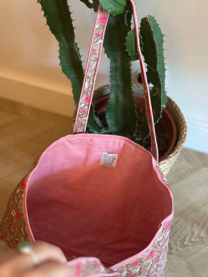 🌸 Sac cabas matelassé fleuri – Bloom Paris - photo numéro 5