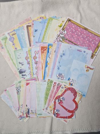 Lot de 100 feuilles diddl vintage 