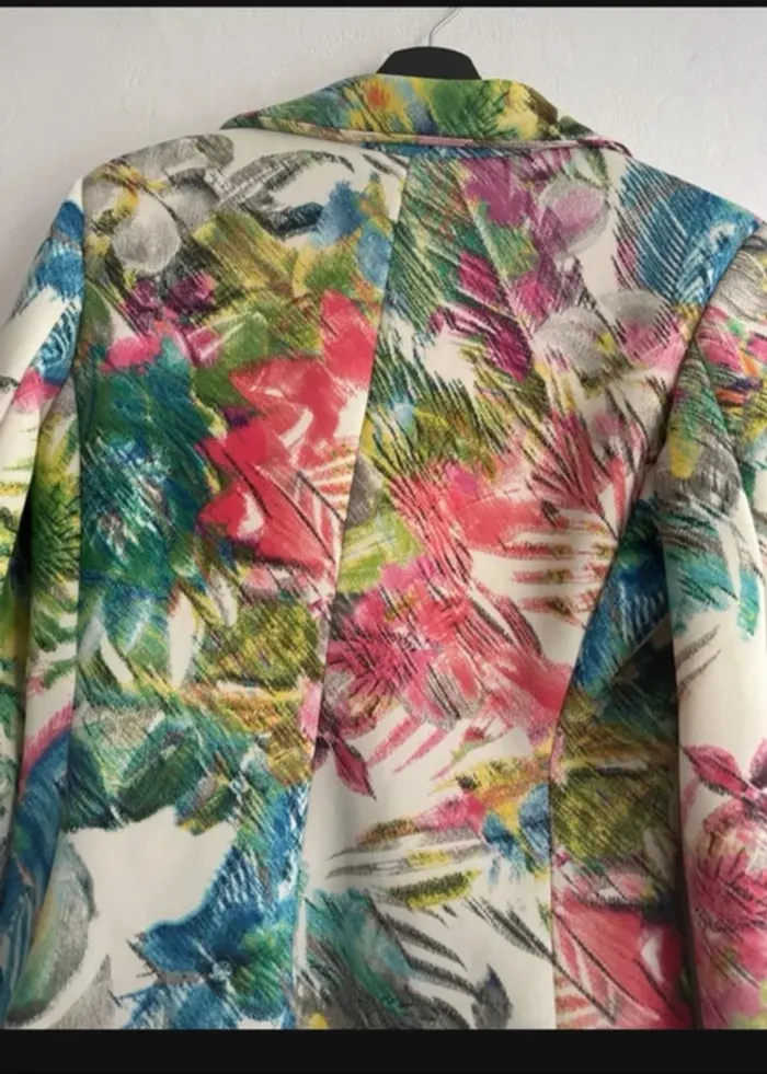 Veste blazer T40 multicolore - photo numéro 3