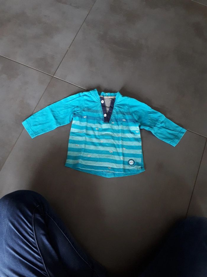 Tee-shirt terre de marins 9 mois