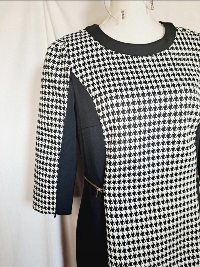 Robe H&M taille 46 pied de poule et noir - photo numéro 2