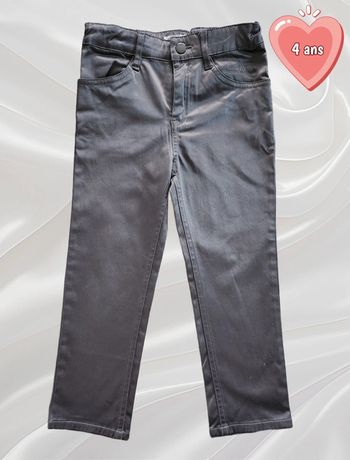 Pantalon gris brillant fille 4 ans