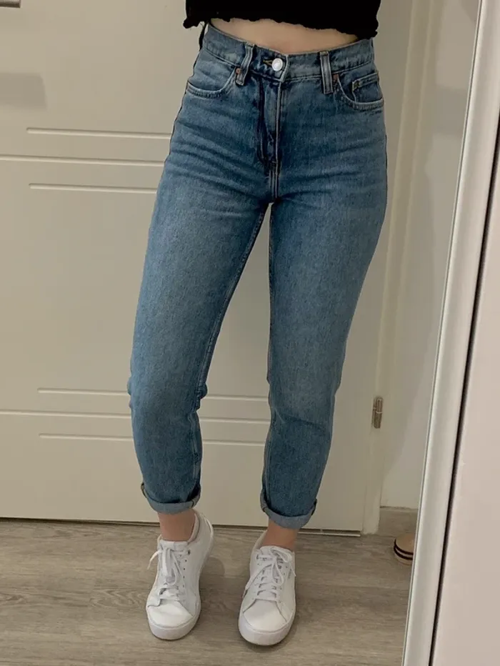 Jean Mom Bleu Mango