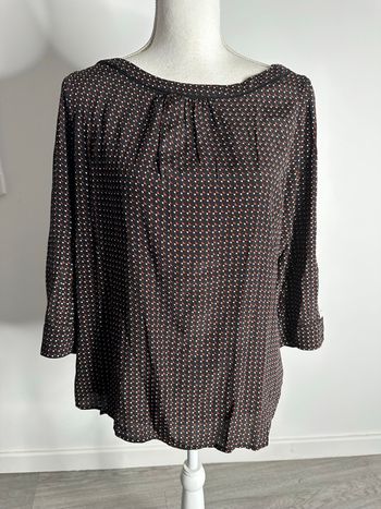 Blouse bariolée noire et rouge Maison 123 T40 L