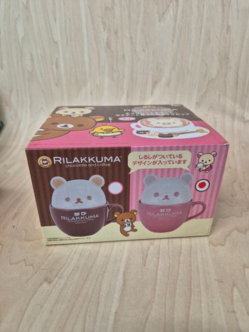Tasse avec couvercle Rilakkuma "Chocolate & Coffee" : ver. Rose et blanche