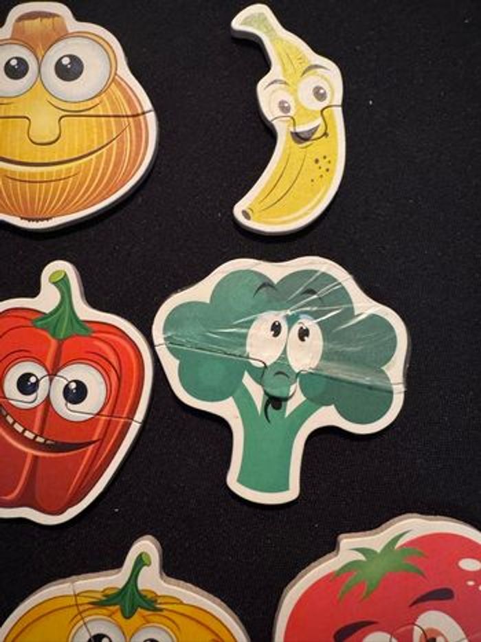 Puzzle 2 pièces X 25 fruits et légumes - photo numéro 3