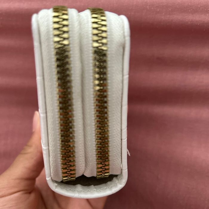 Porte-monnaie / Portefeuille blanc avec motifs (croco) - photo numéro 4