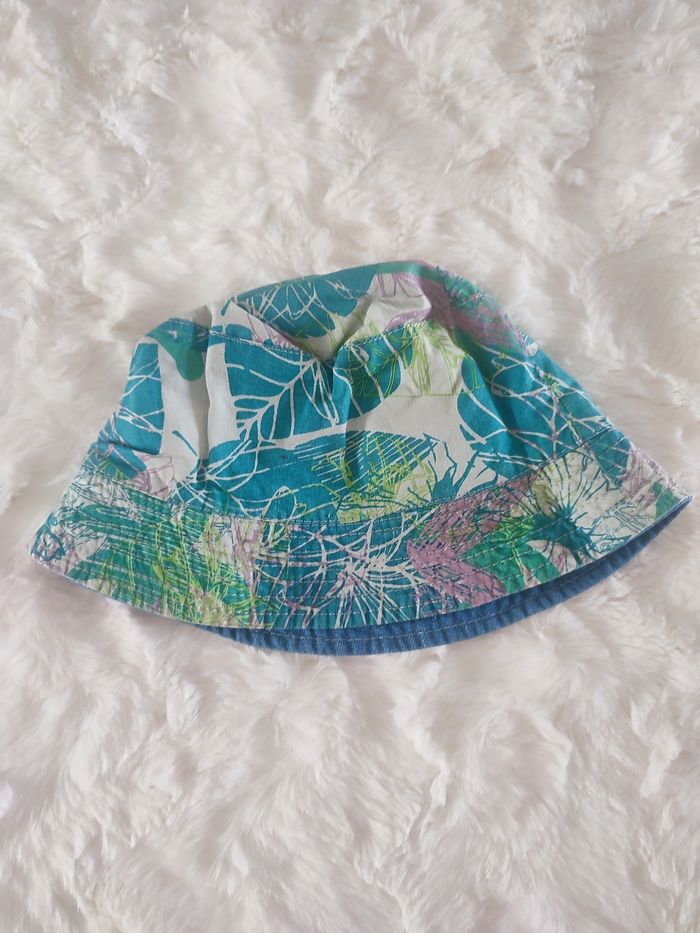 Bob réversible fleuri ou jeans taille 47 - photo numéro 2