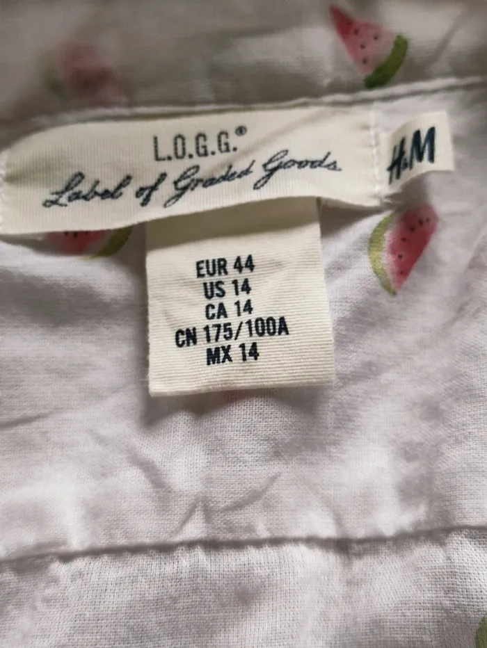 💋 chemise pastèque 🍉 en voile de coton - photo numéro 3