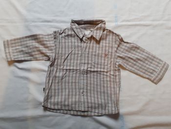 Chemise à  carreaux  grise