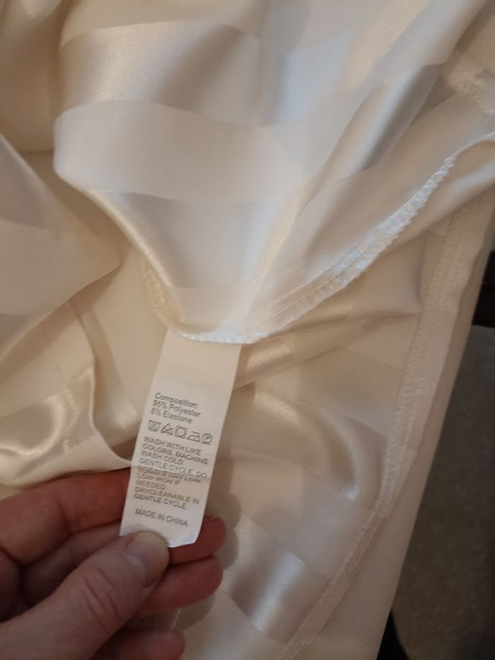 Pyjama satin rayé blanc écru - Style Chic & Confort Doux (Taille M/L) - photo numéro 8