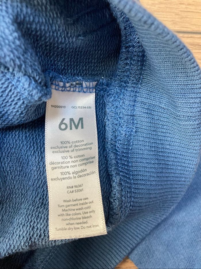 Sweat bleu 6 mois - photo numéro 4