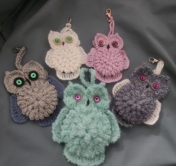 Petite pochette chouette fait main de 11 cm ou 17cm à