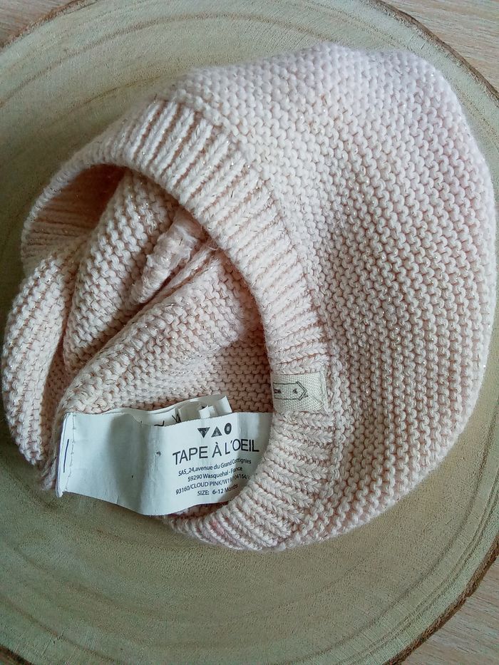 Bonnet en laine crème 6/12 mois TAO - photo numéro 4