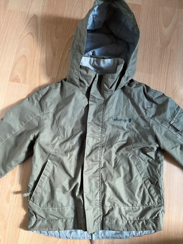 Belle veste/coupe-vent à capuchekaki Lafuma T. 4 ans/104 cm garçon - photo numéro 3
