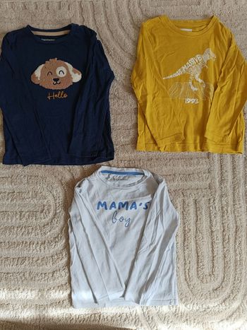 Lot 3 tee shirts in extenso 4 ans 