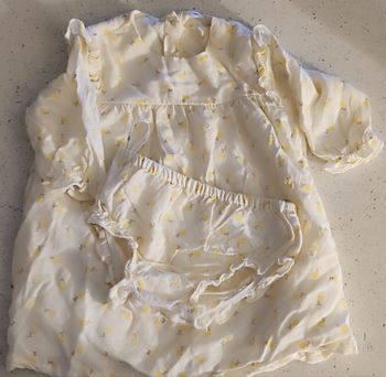 Ensemble robe + culotte bébé fille