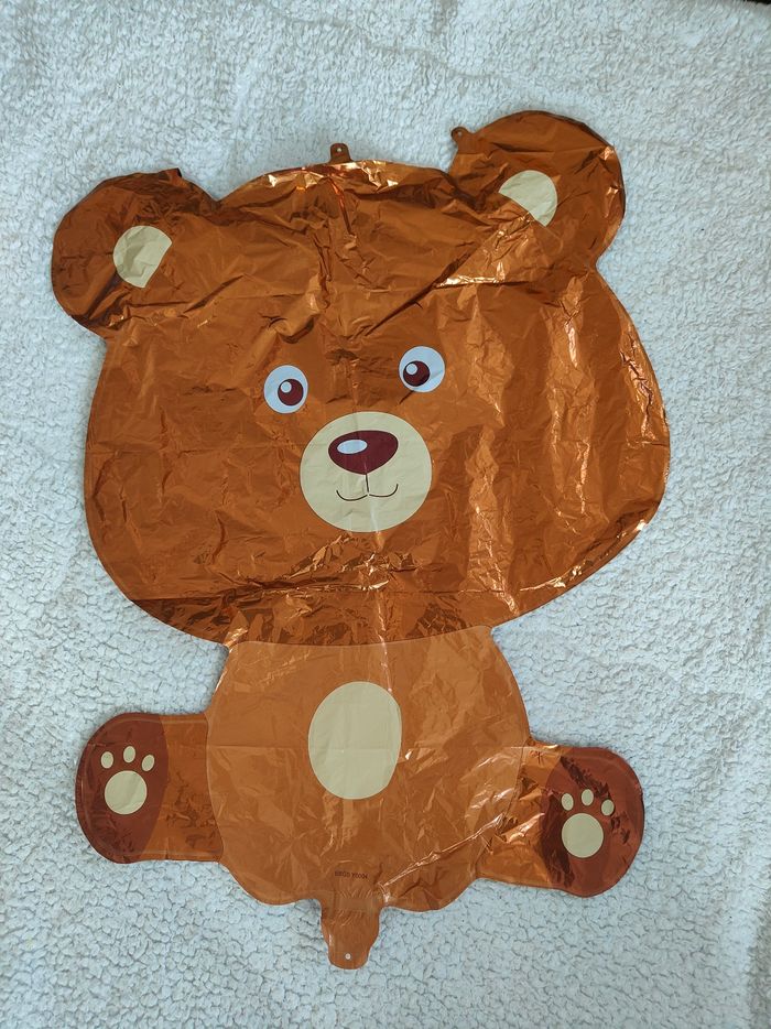 Lot décoration baptême enfant thème ourson beige et marron - photo numéro 2
