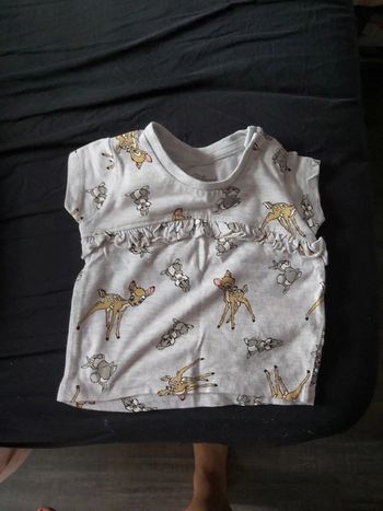 Tshirt bambi disney baby primark disney 0/3mois 62cm