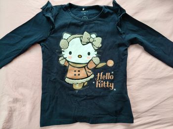 Tee-shirt manches longues fille Name it noir Hello Kitty 110 cm