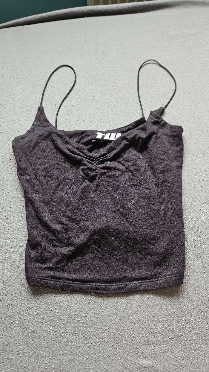 Top débardeur noir moulant confortable S tally weijl - photo numéro 4