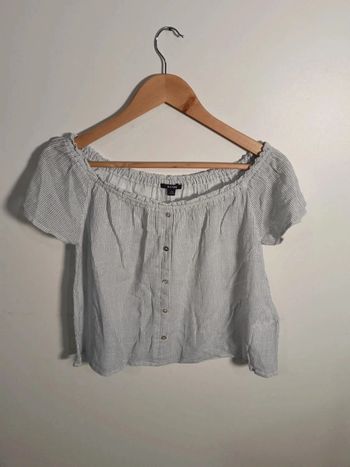 C10 blouse rayé blanc kiabi 12 ans