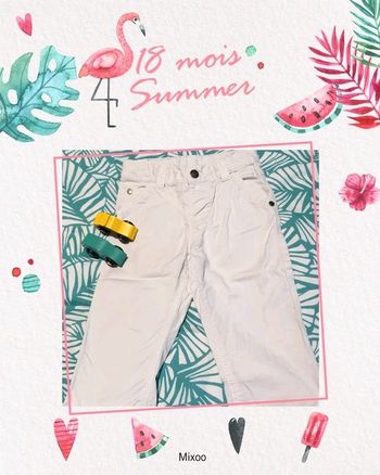 Pantalon droit blanc 18 mois