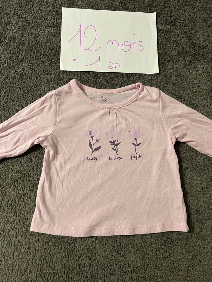 T-shirt manches longues 12 mois