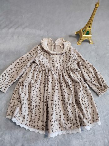 Robe côtelée à col 18/24 mois 